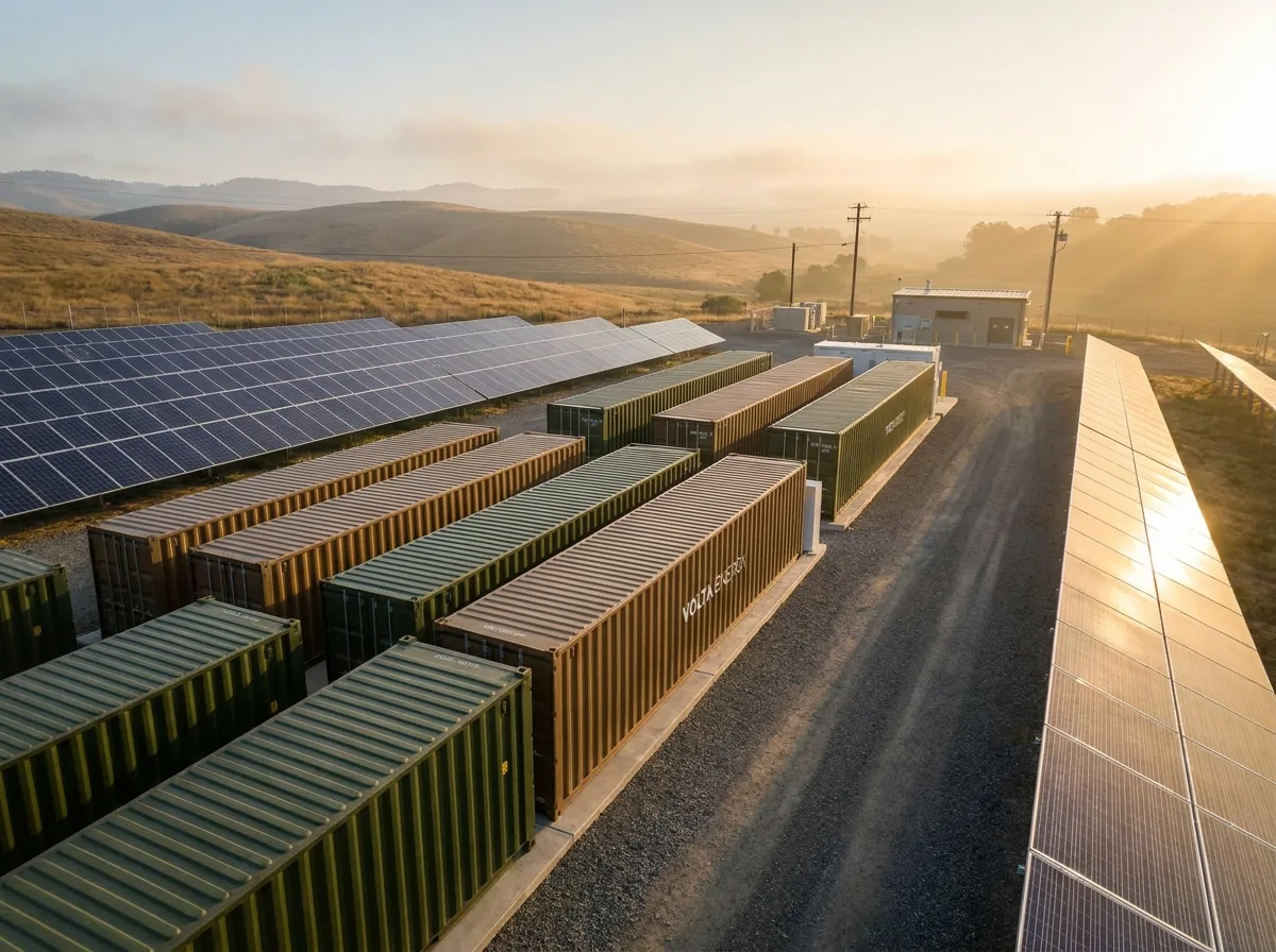 Sistema de almacenamiento con baterías junto a paneles solares