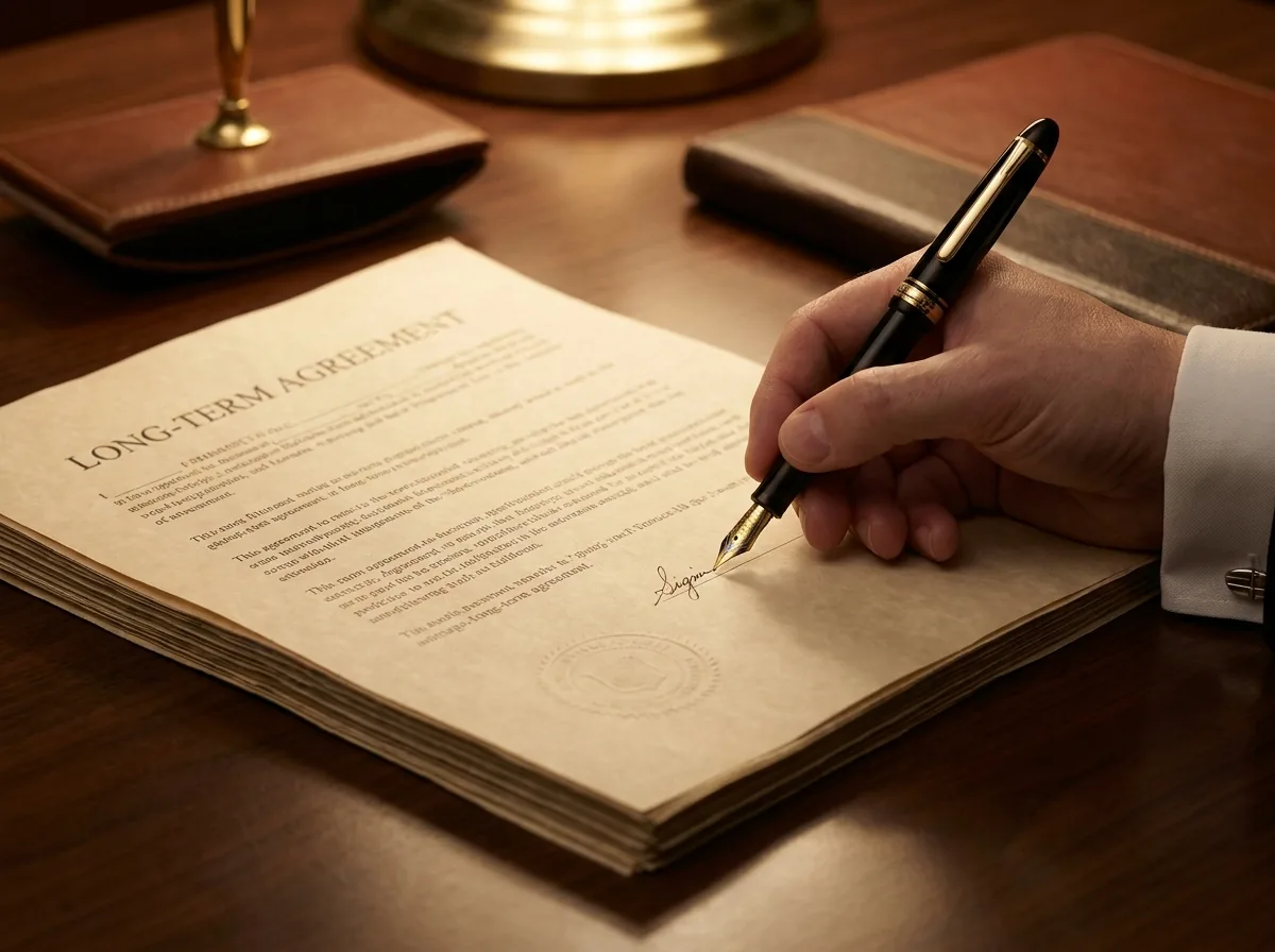 Firma de un contrato de energía de largo plazo